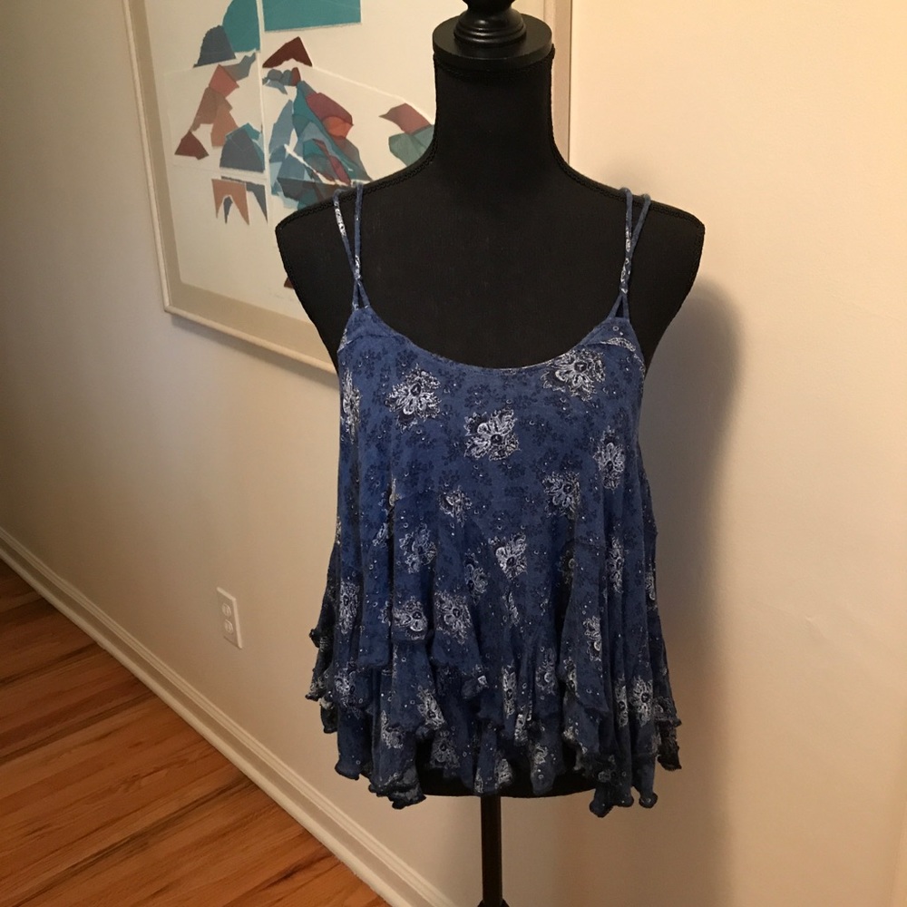 Free People handkerchief hemline tank top Size S